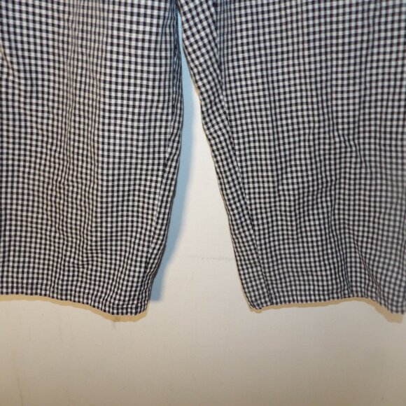 Liz Claiborn Gingham Linen Blend Capri Pants Sz 12 - Picture 3 of 5